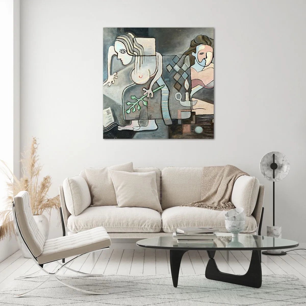 Quadro em vidro - Mosaico de alma e matéria - 70x70 cm