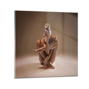 Quadro em vidro - Unidade de corpo e alma - 50x50 cm