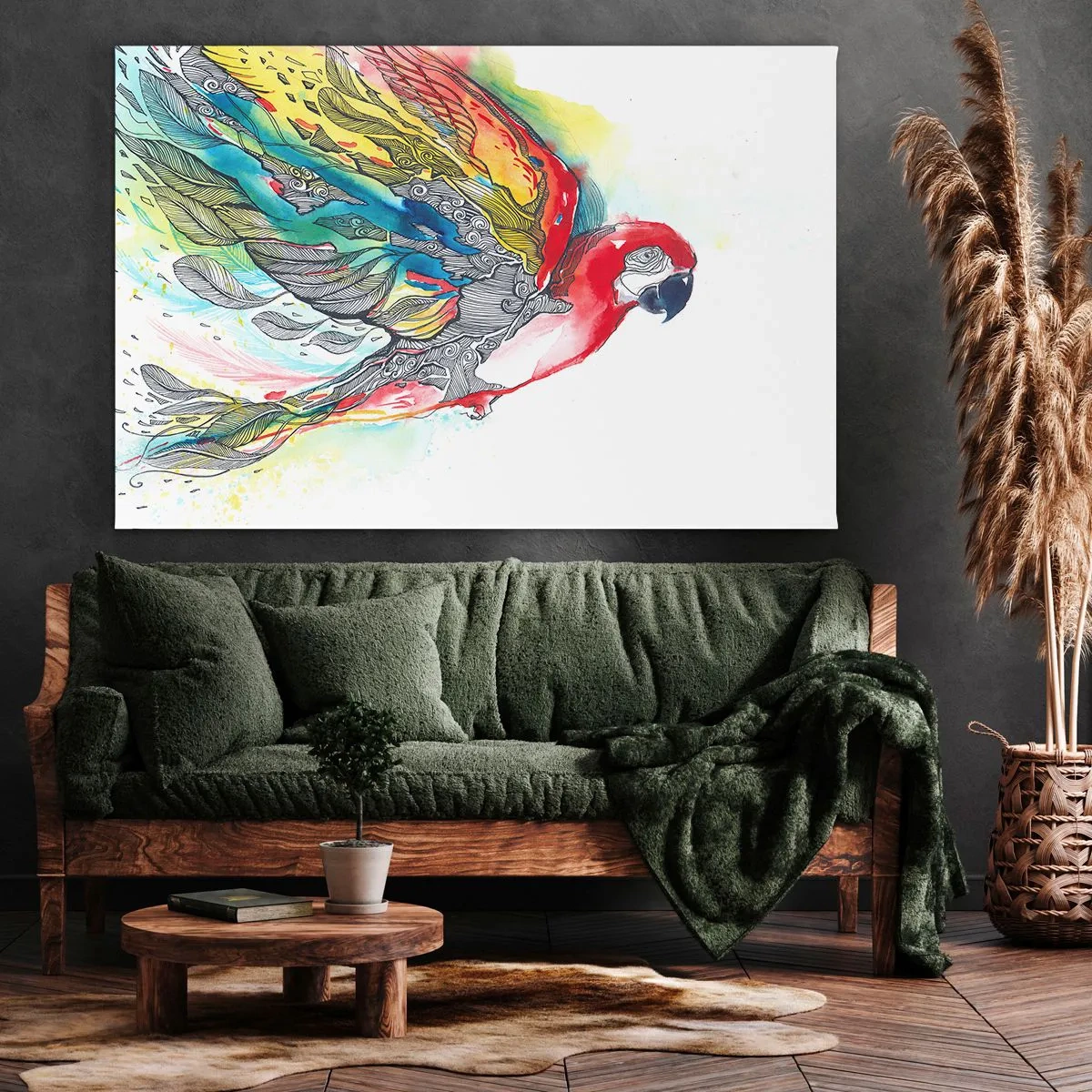 Quadro em tela - Viva com cor - 120x80 cm