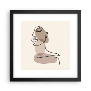 Pôster com moldura preta - Uma certa linha de beleza - 30x30 cm