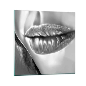 Quadro em vidro - Eu sei o que está a pensar... - 70x70 cm