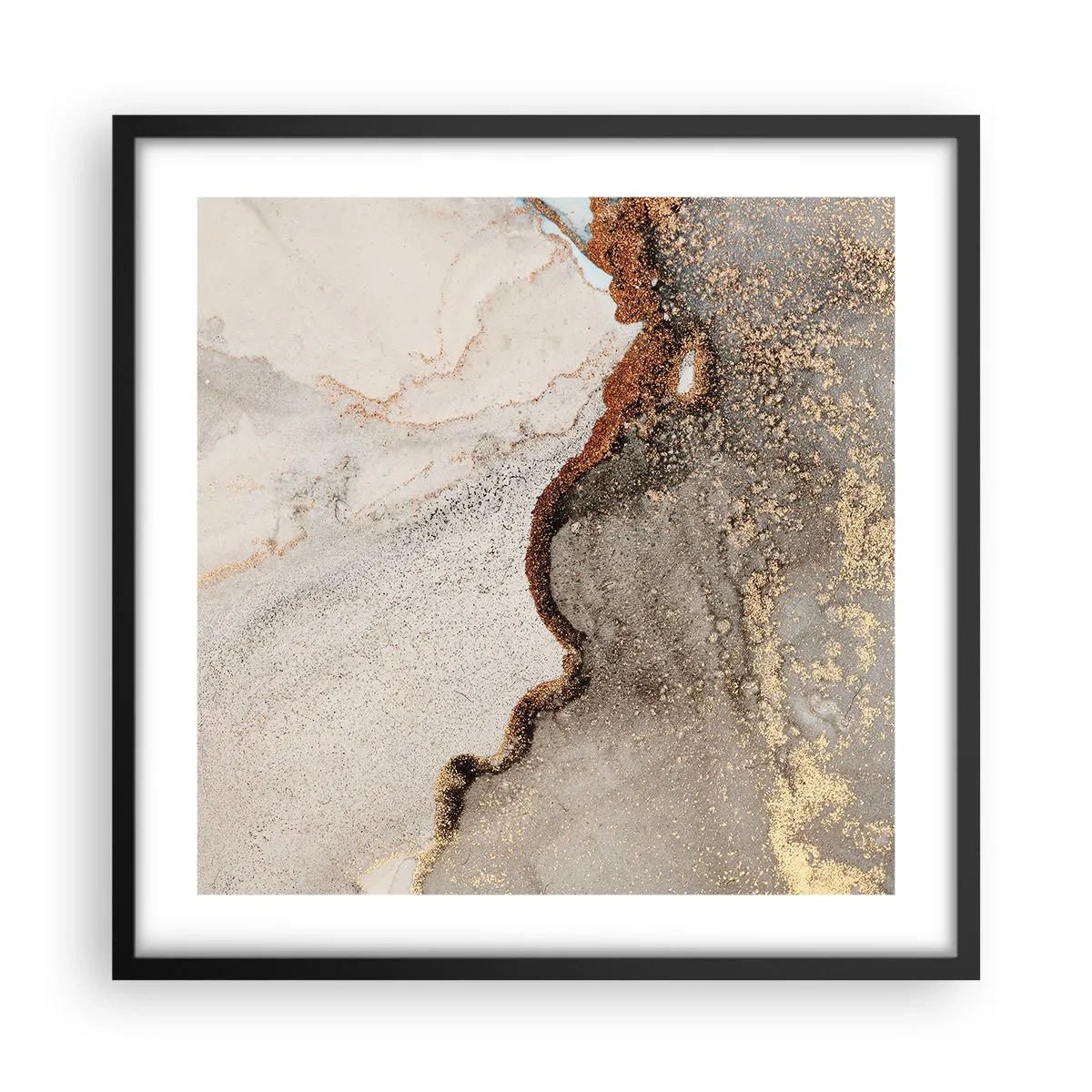 Pôster com moldura preta - No limite das cores - 50x50 cm