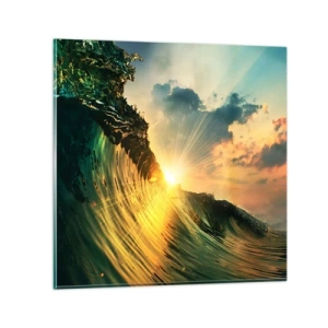 Quadro em vidro - Surfer, onde está? - 40x40 cm