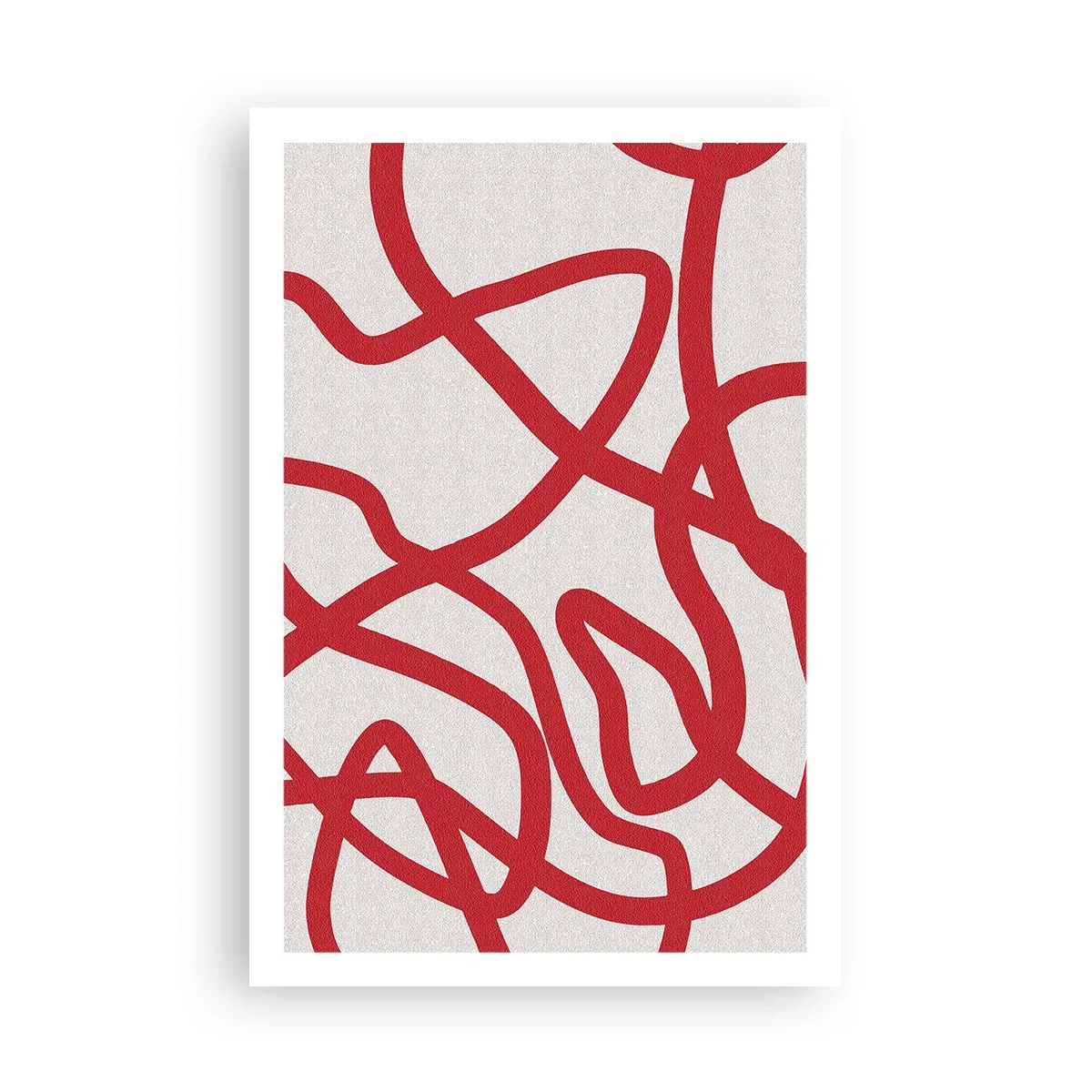 Pôster - Vermelho em branco - 61x91 cm