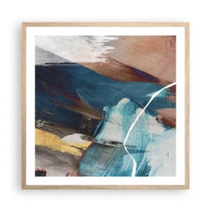 Pôster com moldura de carvalho claro - Com elegância e energia - 60x60 cm