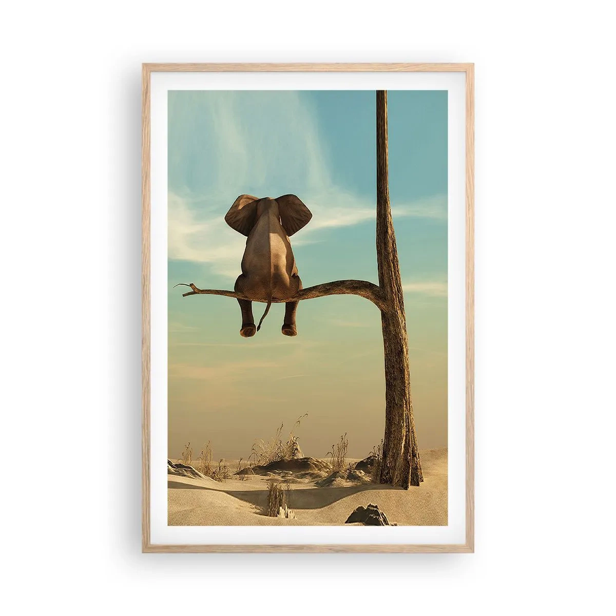 Pôster com moldura de carvalho claro - Um novo ponto de vista - 61x91 cm