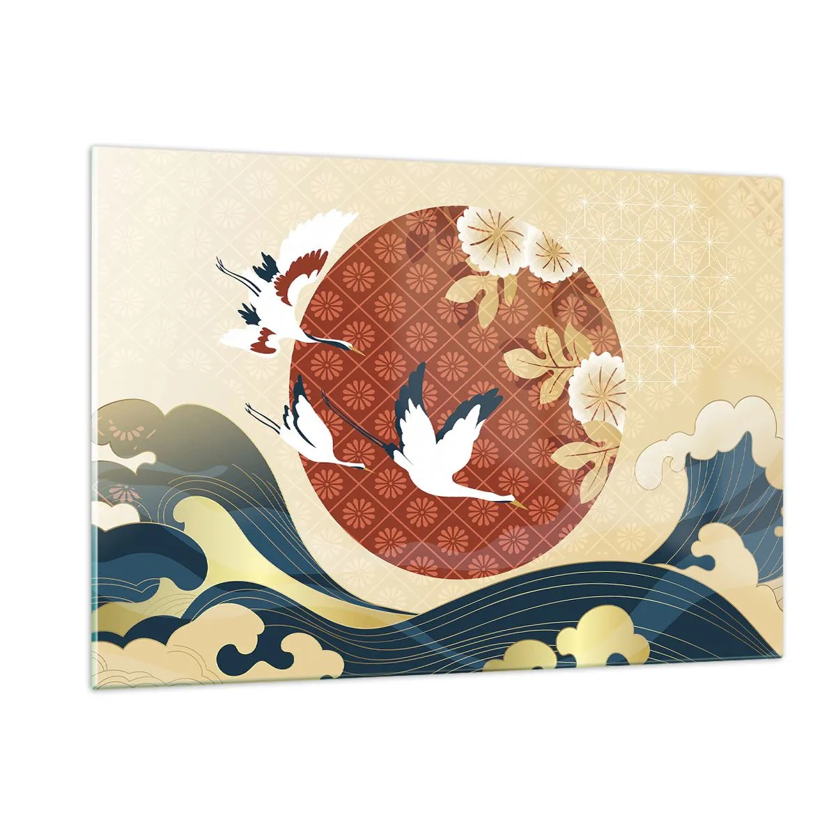 Quadro em vidro - Conto de fadas japonês - 120x80 cm