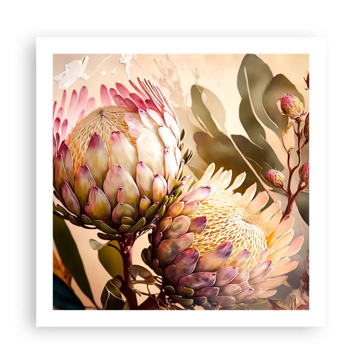 Pôster - Abraçado com ternura - 60x60 cm