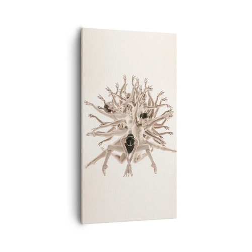 Quadro em tela - Florescendo na dança - 55x100 cm