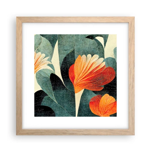 Pôster com moldura de carvalho claro - O calor dos trópicos e o frescor da vegetação - 30x30 cm