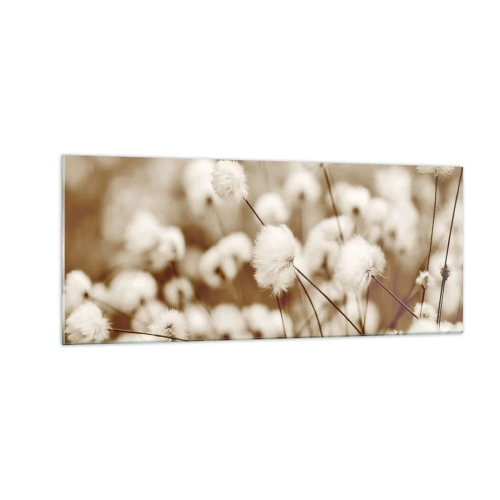 Quadro em vidro - Campos felpudos - 100x40 cm