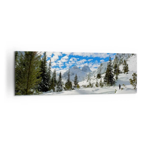 Quadro em tela - Na neve e ao sol - 160x50 cm