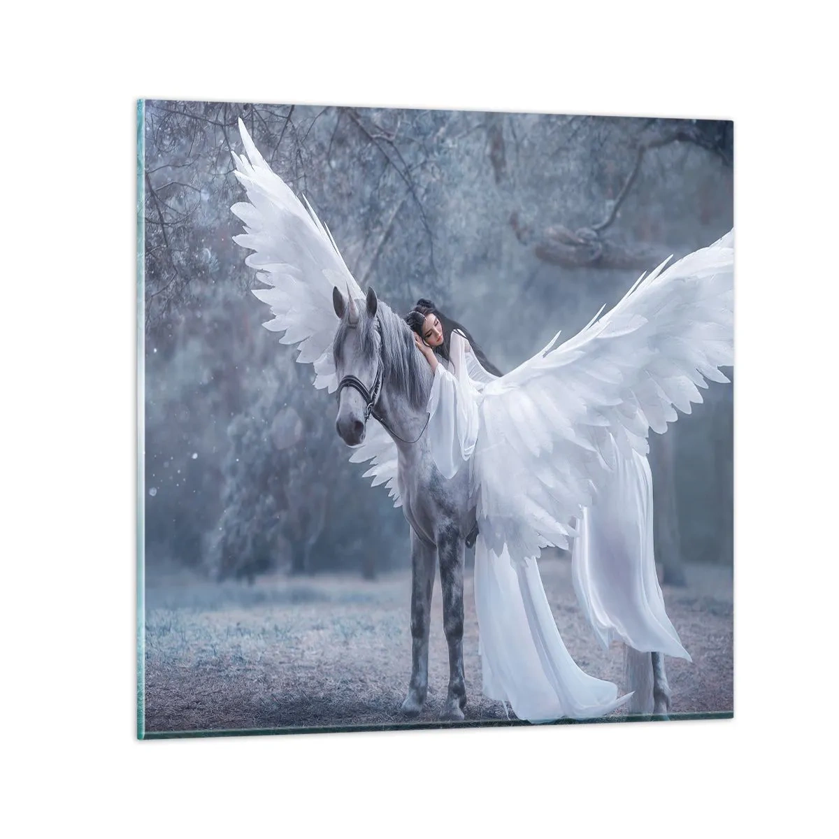 Quadro em vidro - Momento inspirado - 70x70 cm