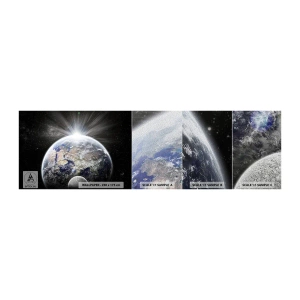 Amostra de papel de parede Premium Sand - Em pleno esplendor - Astronomia, Cosmos, Galáxia - 100x30 cm