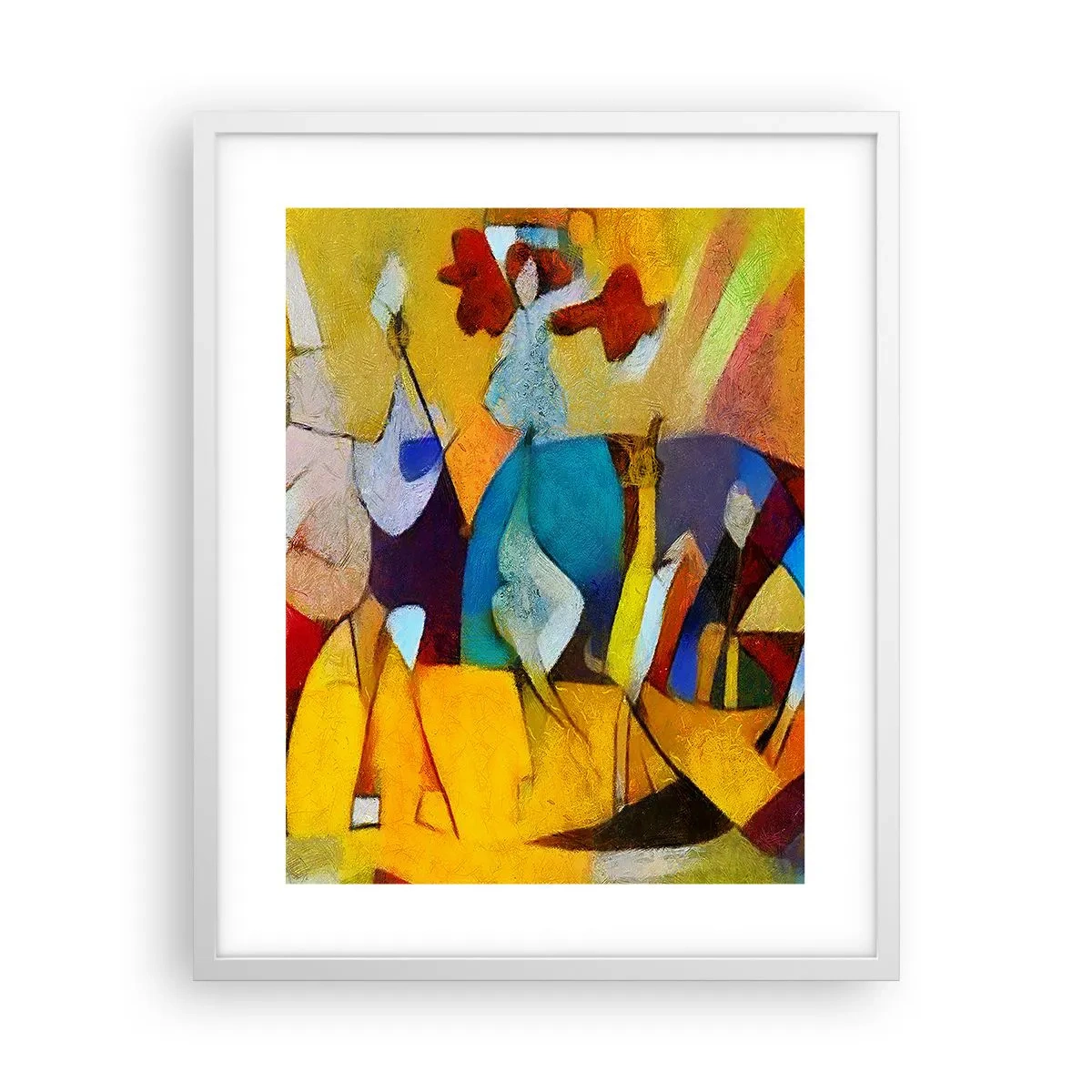 Pôster em moldura branca - Sol - vida - alegria - 40x50 cm