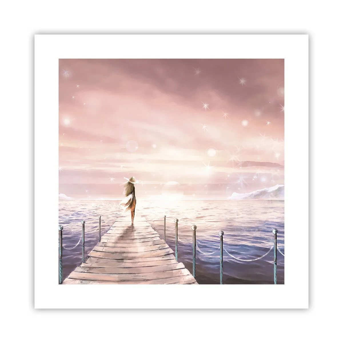Pôster - À luz de um sonho - 40x40 cm