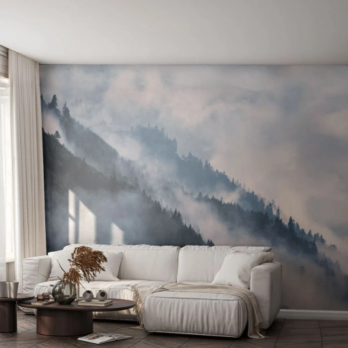 Papel de Parede Autocolante Deluxe Sticker - Misticismo das montanhas - Paisagem, Montanhas, Floresta - 350x256 cm