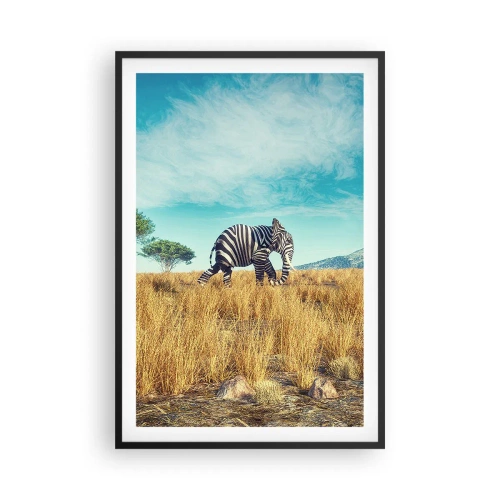 Pôster com moldura preta - Cinza não está mais na moda - 61x91 cm