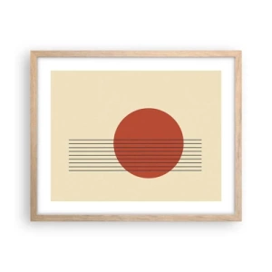 Pôster com moldura de carvalho claro - Em círculo e mais além - 50x40 cm