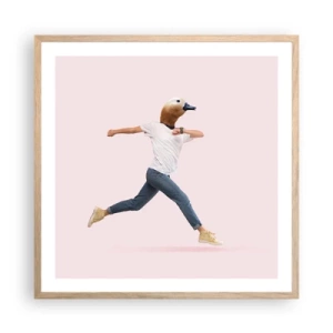 Pôster com moldura de carvalho claro - Uma pitada de absurdo - 60x60 cm