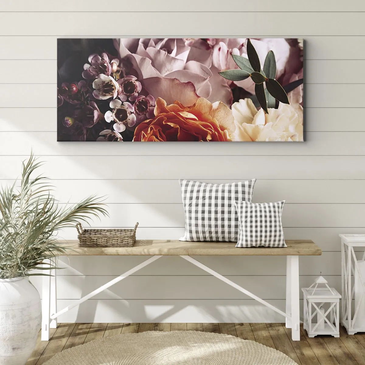 Quadro em tela - Envolto em beleza - 100x40 cm