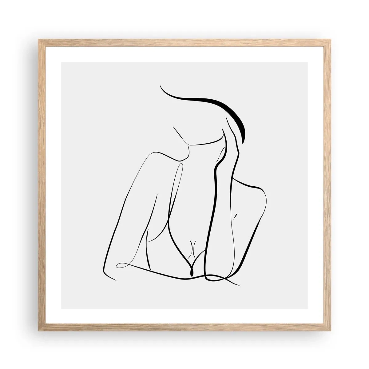 Pôster com moldura de carvalho claro - Na onda dos sonhos - 60x60 cm