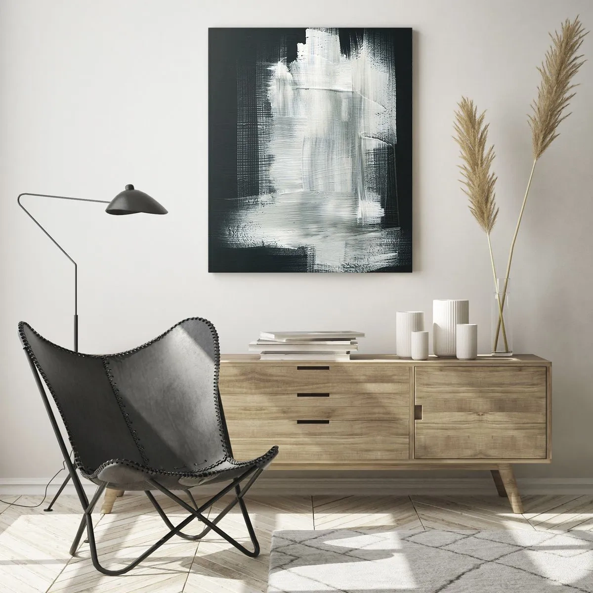 Quadro em vidro - Entrelaçado na vertical e horizontal - 50x70 cm