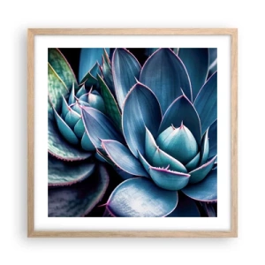 Pôster com moldura de carvalho claro - Força vital - 50x50 cm