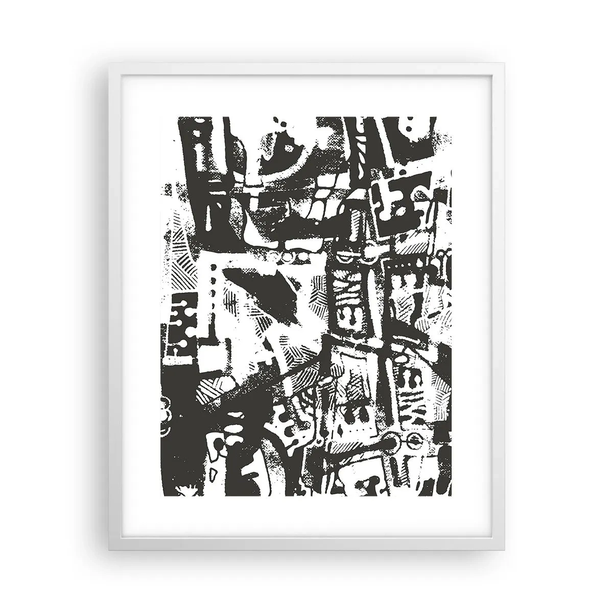 Pôster em moldura branca - Ordem ou caos? - 40x50 cm