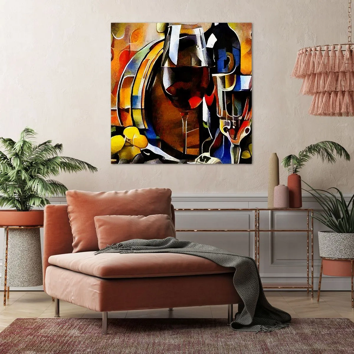 Quadro em tela - E o mundo ganha cor - 70x70 cm