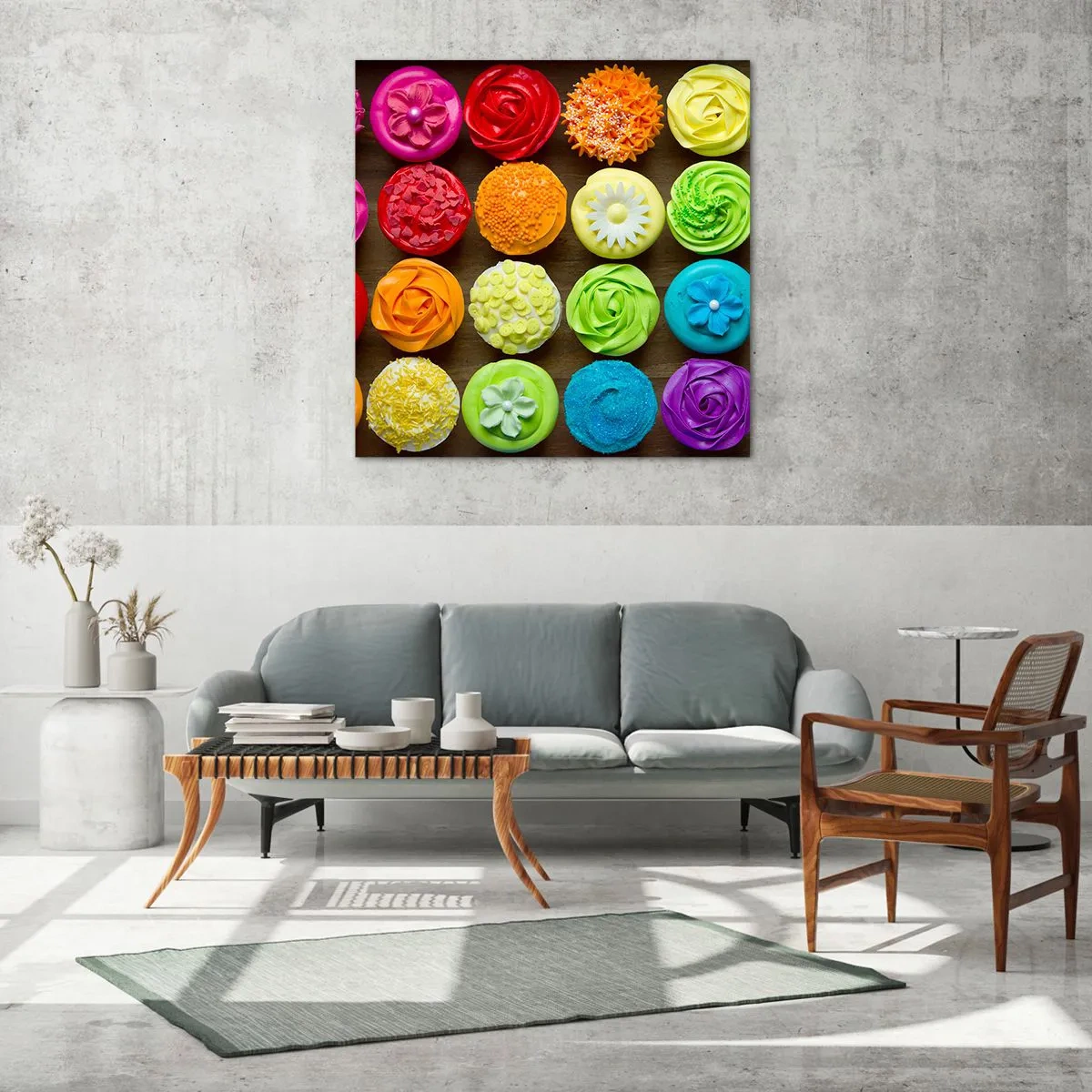 Quadro em vidro - Todos diferentes - todos deliciosos - 50x50 cm