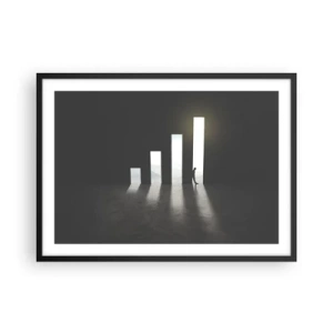 Pôster com moldura preta - Sucesso – impressão - 70x50 cm