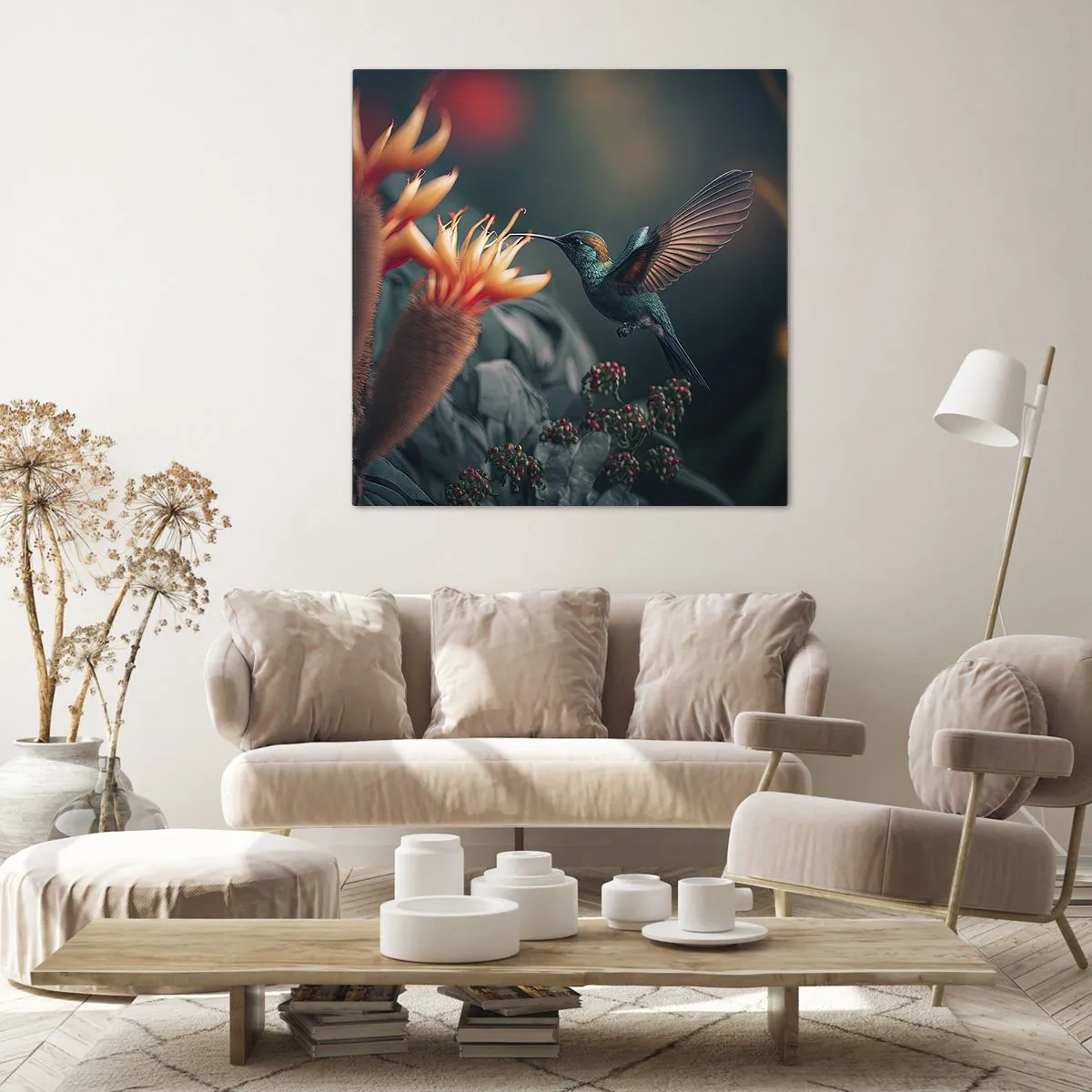 Quadro em tela - Uma vida verdadeiramente colorida - 70x70 cm