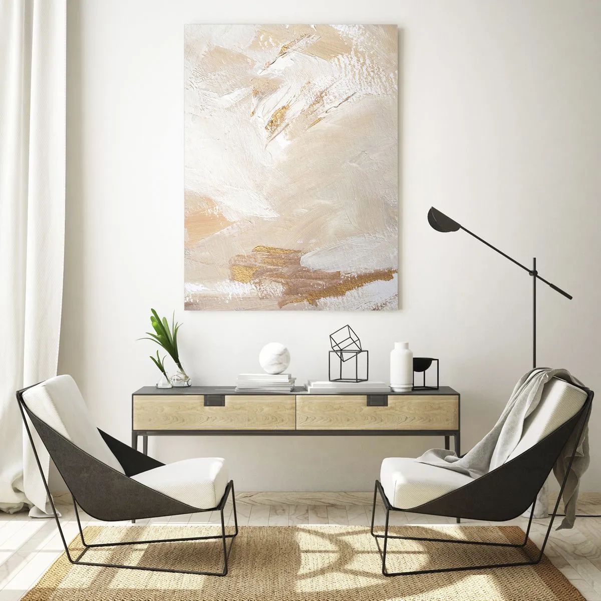 Quadro em vidro - Composição pastel - 50x70 cm