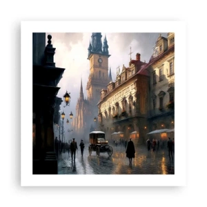Pôster - O encanto de uma noite em Praga - 50x50 cm