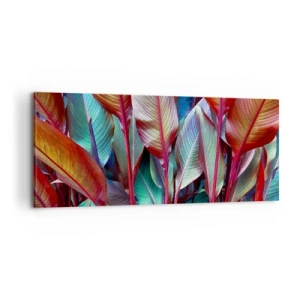 Quadro em tela - Um matagal colorido - 100x40 cm