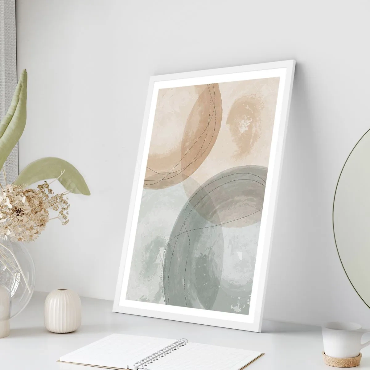 Pôster em moldura branca - Difusão de Mundos - 50x70 cm