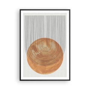 Pôster com moldura preta - Composição solar - 70x100 cm