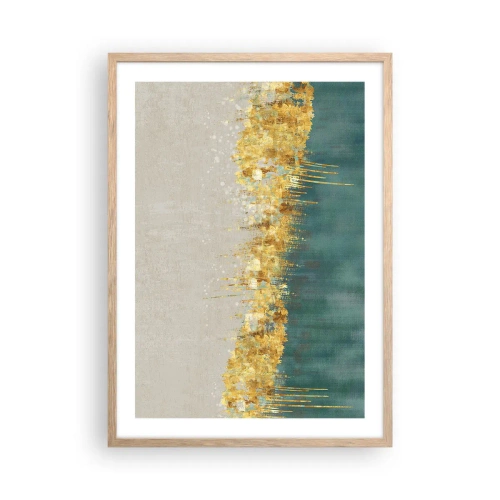 Pôster com moldura de carvalho claro - A fronteira dourada - 50x70 cm
