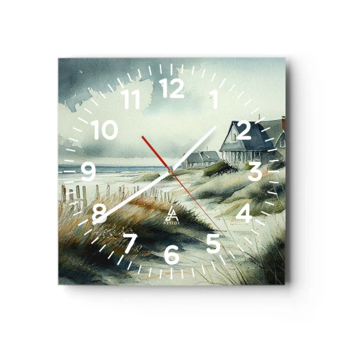 Relógio de parede - Relógio em vidro - Longe da agitação - 30x30 cm