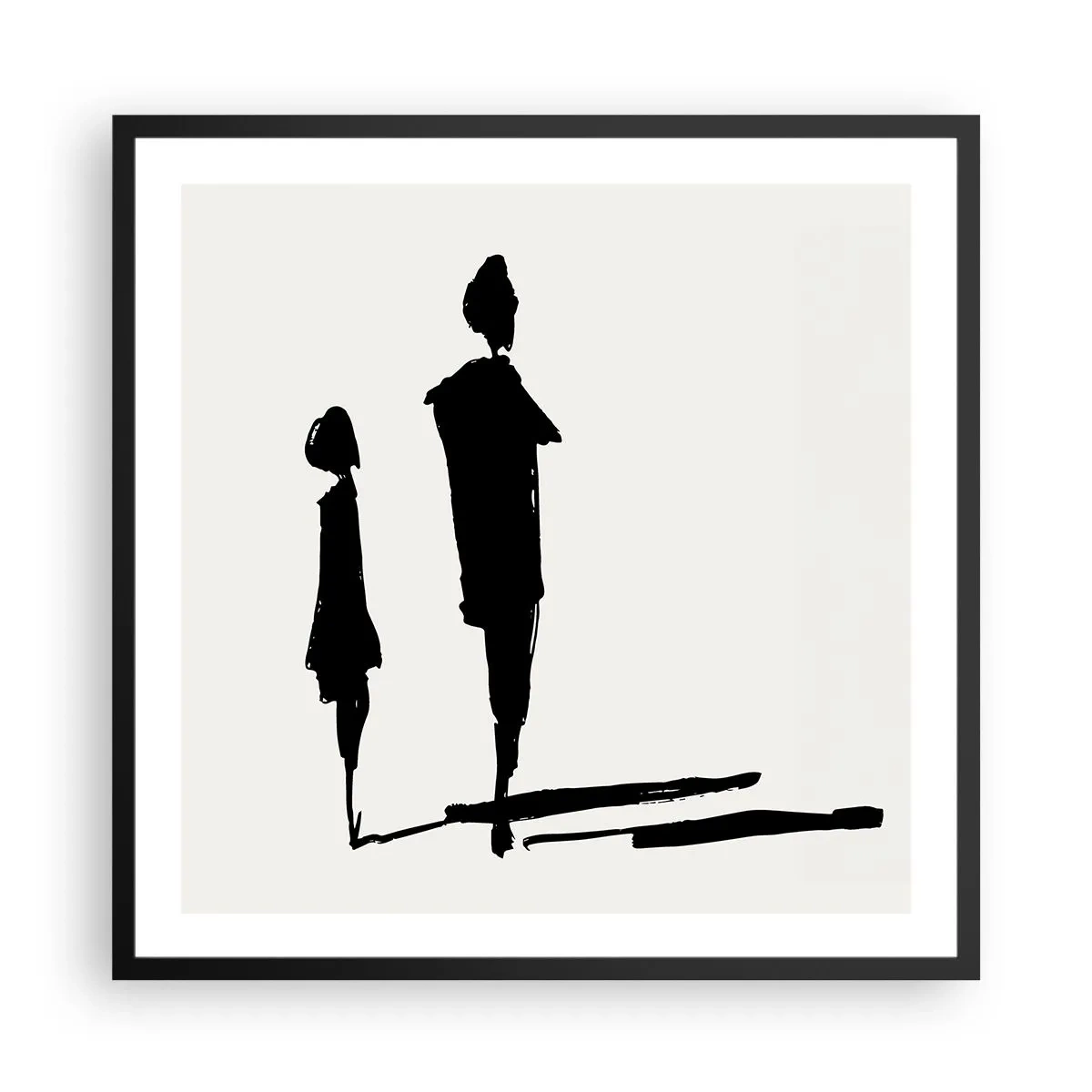 Pôster com moldura preta - Certeza que juntos? - 60x60 cm