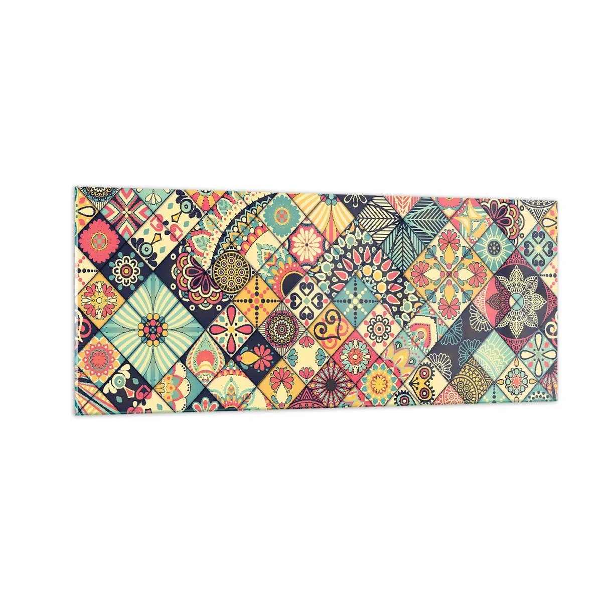 Quadro em vidro - Vibrações marroquinas - 100x40 cm