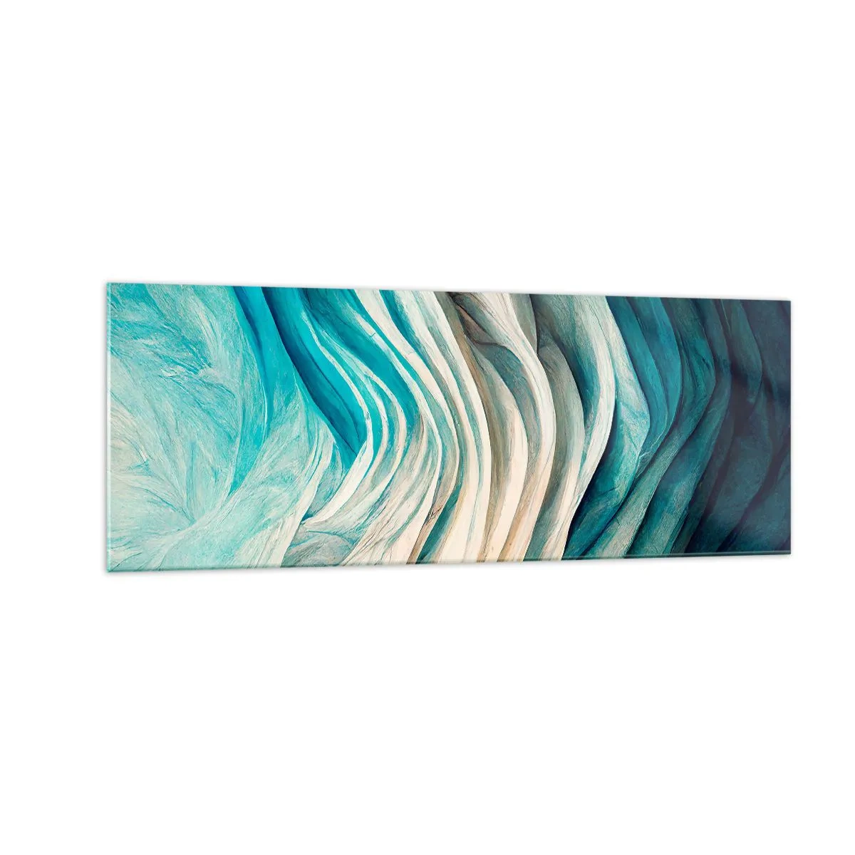 Quadro em vidro - Insaciabilidade azul - 140x50 cm