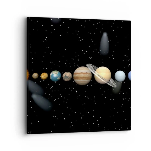 Quadro em tela - E os planetas estão a enlouquecer... - 30x30 cm