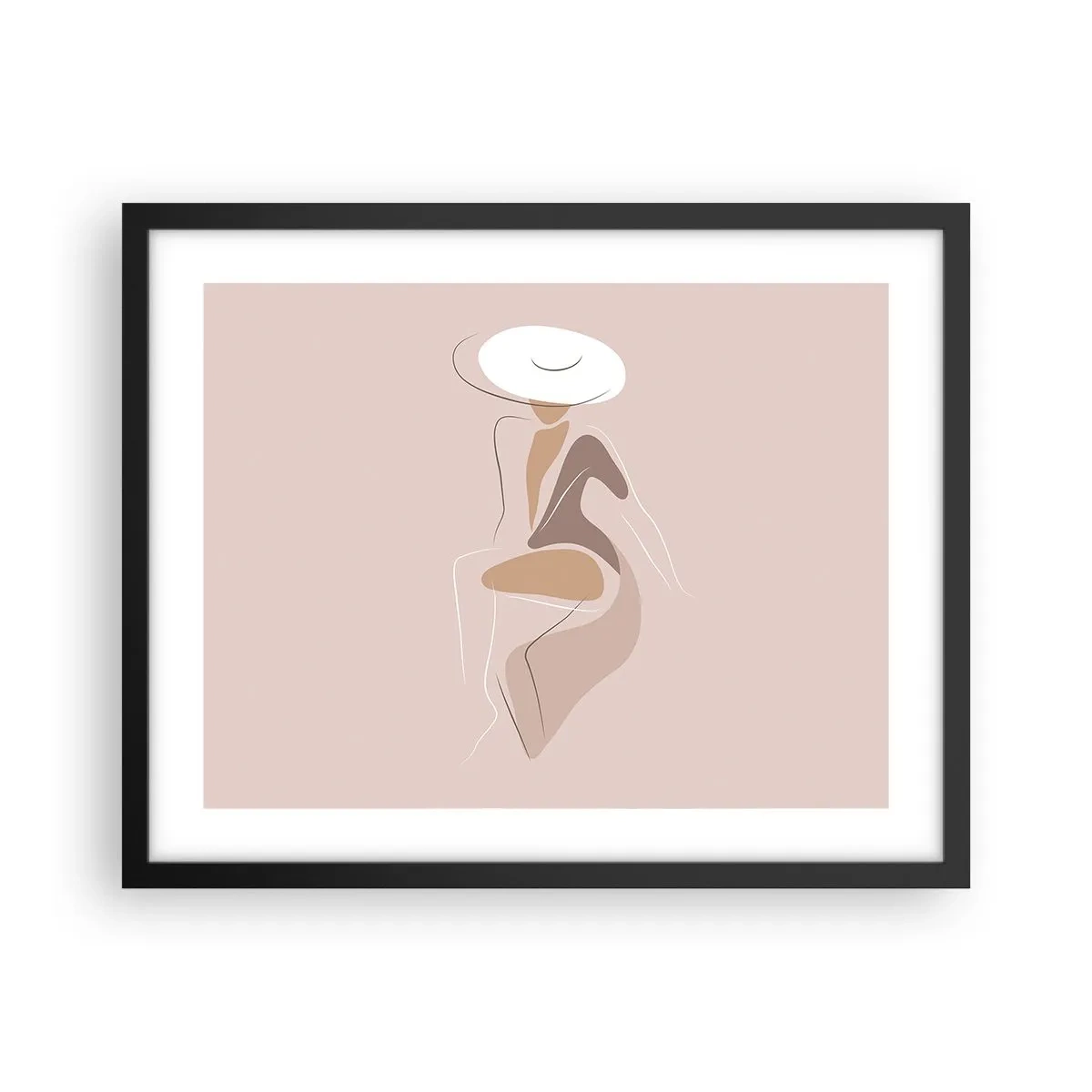 Pôster com moldura preta - Ser uma dama - 50x40 cm