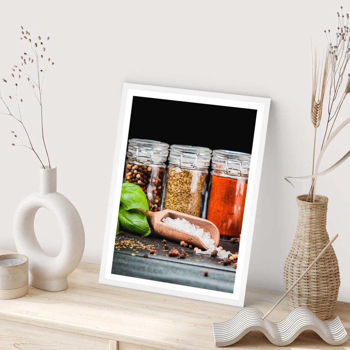 Pôster em moldura branca - Para que a vida tenha um sabor - 50x70 cm