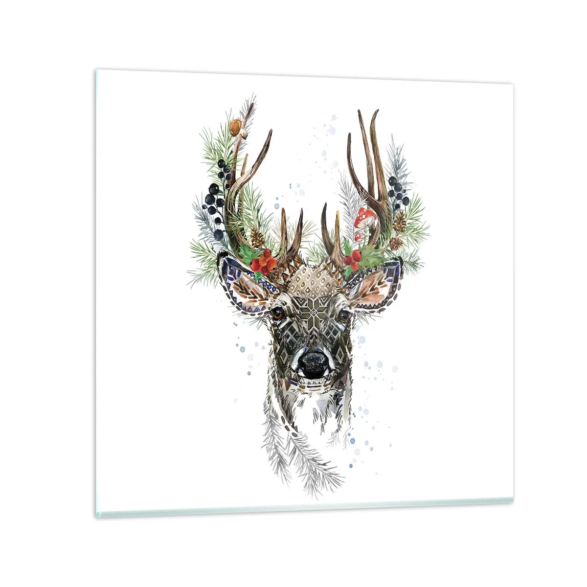 Quadro em vidro - Num manto festivo - 70x70 cm