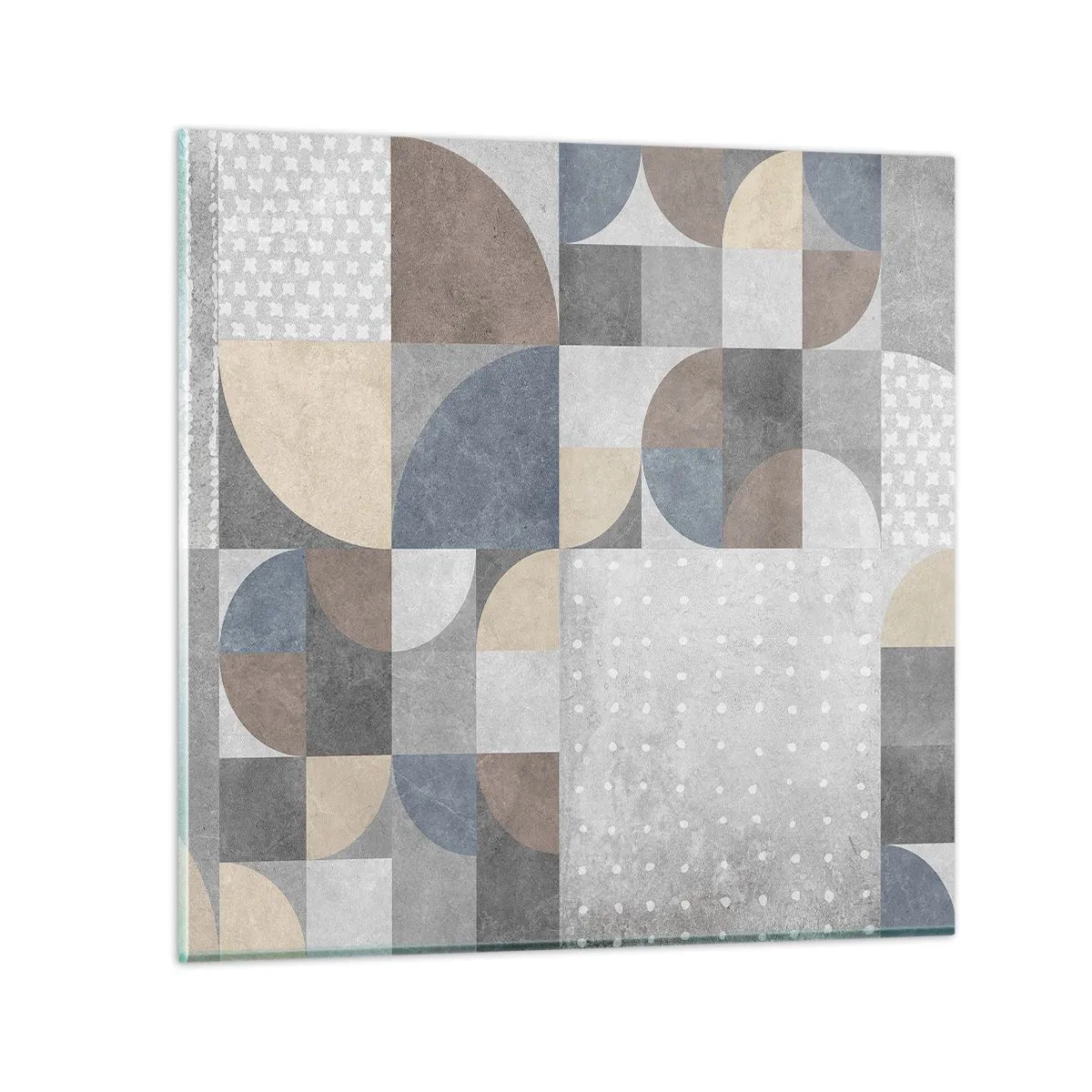 Quadro em vidro - Fantasia cerâmica - 50x50 cm