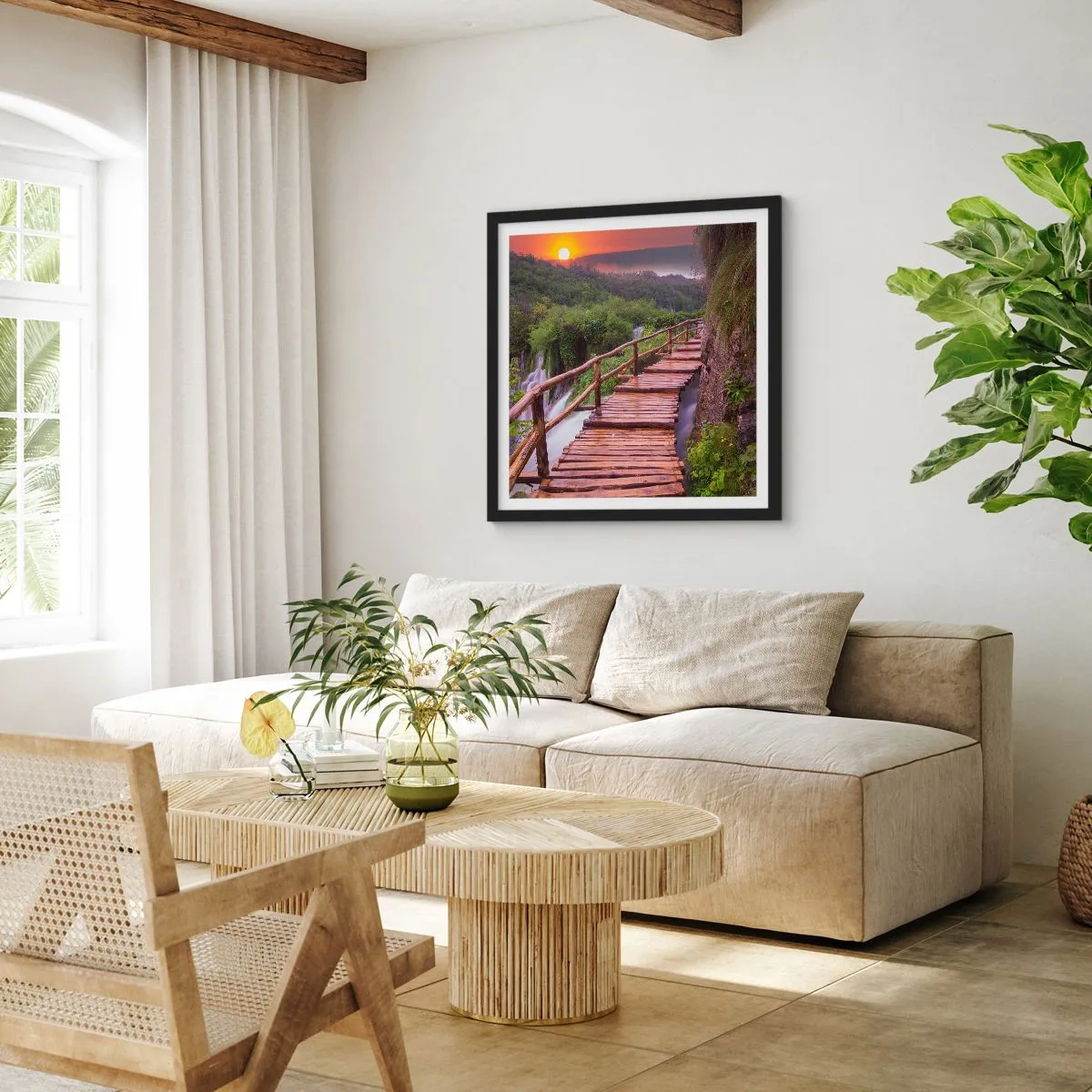 Pôster com moldura preta - Beleza inacreditável - 50x50 cm