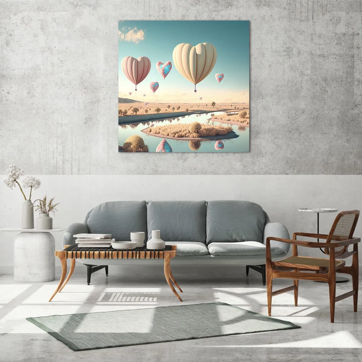 Quadro em vidro - O amor permite se reerguer - 40x40 cm